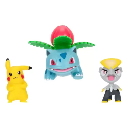 Pokémon Battle Figure Set Figure 3-Pack Pikachu #2, Jangmo-o, Ivysaur product photo