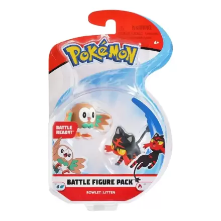 Pokémon Battle Figure Set Figure 2-Pack Rowlet, Litten product photo