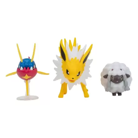 Pokémon Battle Figure Set Figure 3-Pack Wooloo, Carvanha, Jolteon termékfotója