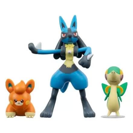 Pokémon Battle Figure Set 3-Pack Snivy, Pawmi, Lucario 5 cm product photo