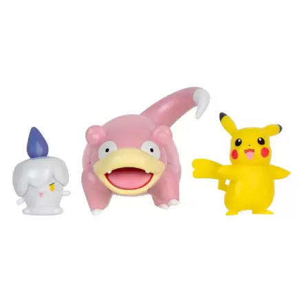 Pokémon Battle Figure Set 3-Pack Pikachu (Female), Litwick, Slowpoke 5 cm product photo