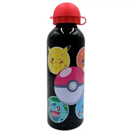 Pokemon Black Aluminum Water Bottle with Drinking Cap 500 ml product photo