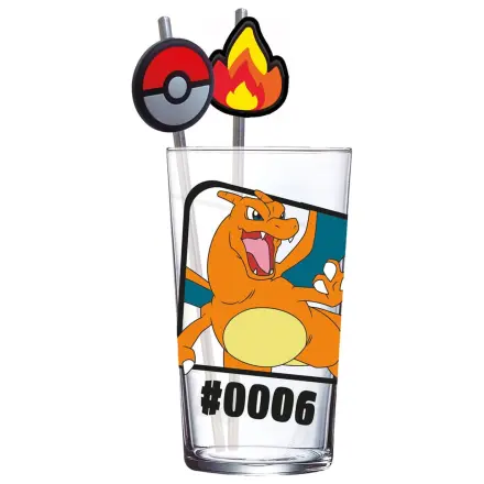 Pokémon Glass Tumbler with Straws Charizard 480 ml product photo