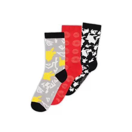 Pokemon Socks 3-Pack Crew 39-42 termékfotója