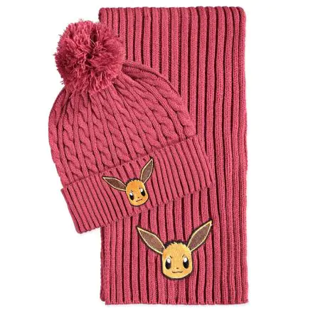 Pokemon Eevee beanie and scarf set product photo