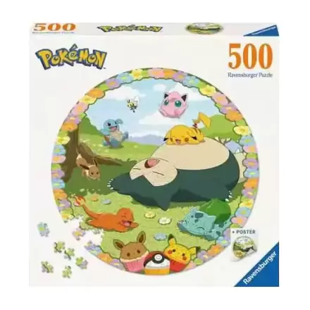 Pokémon Round Jigsaw Puzzle Flowery Pokémon (500 pieces) termékfotója