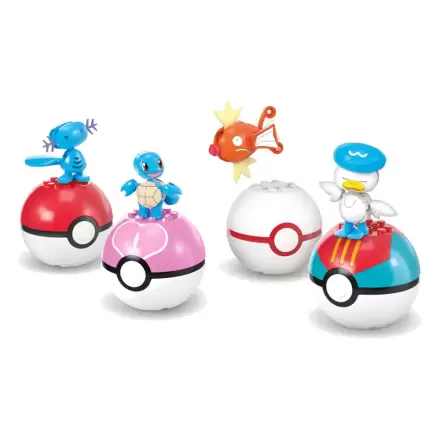 Pokémon MEGA Construction Set Water-Type Trainer Team Building Toy Kit termékfotója