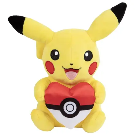 Pokémon Pikachu with Poké Ball Heart Plush 20cm product photo