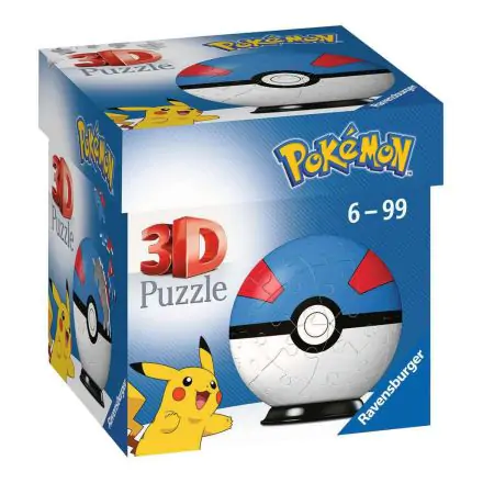 Pokémon 3D Puzzle Pokéballs: Great Ball (55 pieces) termékfotója