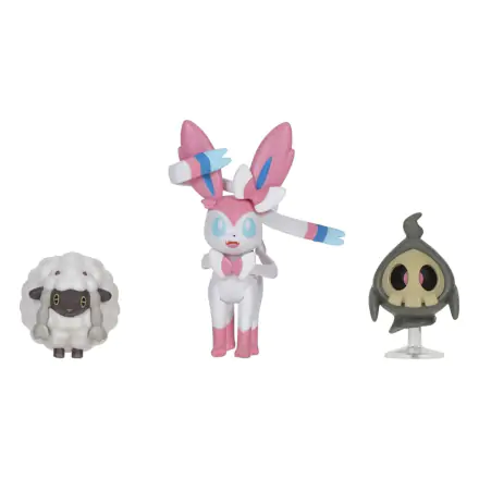 Pokémon Select Battle Figure Duskull, Wooloo, Sylveon 7,5 cm product photo