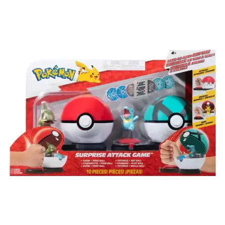 Pokémon Surprise Attack Game Axew & Poké Ball vs. Totodile & Net Ball product photo