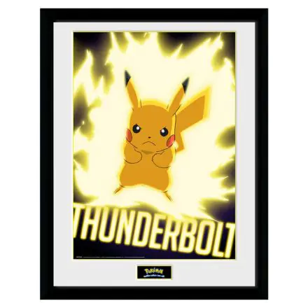 Pokemon Thunder Bolt Pikachu Framed Photo product photo