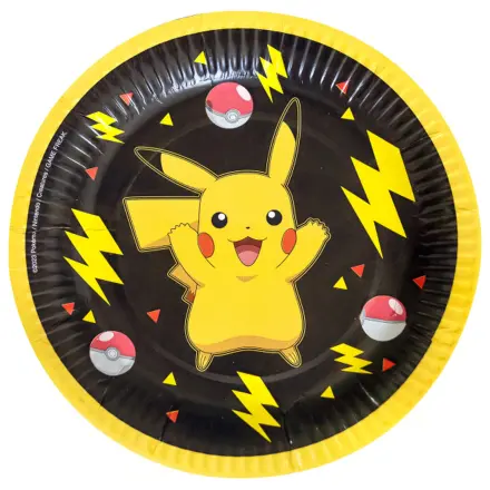 Pokémon Yellow Thunder paper plates, 8-count, 18 cm product photo