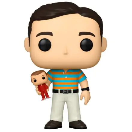 POP figure 40 Y.O. Virgin Andy holding Oscar Chase product photo