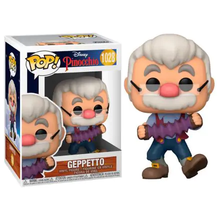 Pinocchio 80th Anniversary POP! Disney Vinyl Figure Geppetto W/Accrdion 9 cm termékfotója