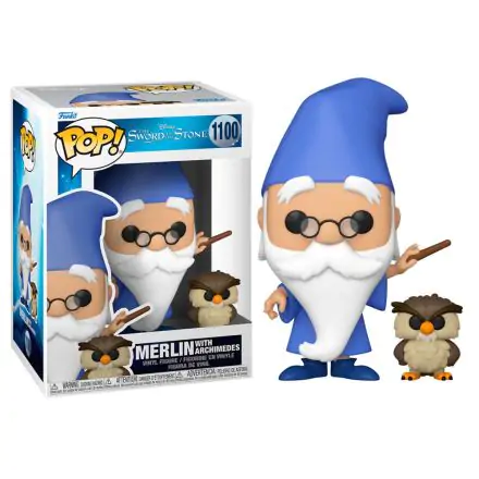 The Sword in the Stone POP! & Buddy Vinyl Figure Merlin w/Archimedes 9 cm product photo