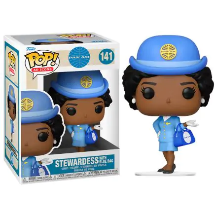 Pan Am POP! Ad Icons Vinyl Figure Stewardess w/Blue Bag 9 cm product photo