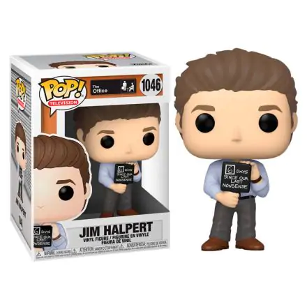 POP figure The Office Jim with Nonsense Sign product photo