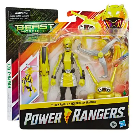 Power Rangers Yellow Ranger and Morphin Jax Beastbot set 2 figures 15cm product photo