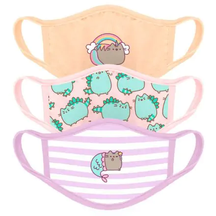 Pusheen pack 3 reusable facemasks product photo