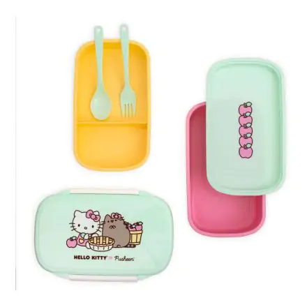 Pusheen Bento Snack Box Set Hello Kitty product photo