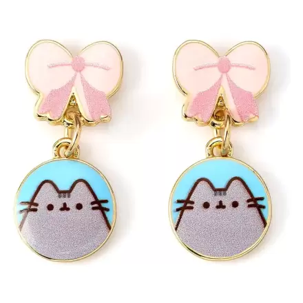 Pusheen Drop Earrings Pink Bows termékfotója