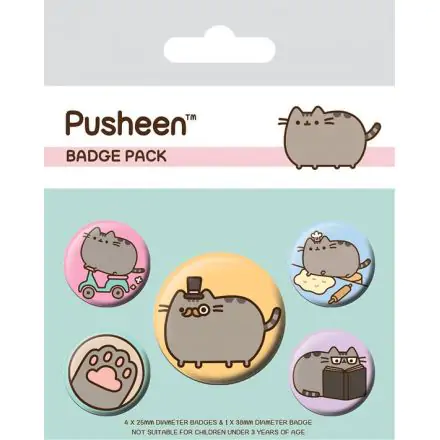 Pusheen Pin-Back Buttons 5-Pack Fancy termékfotója