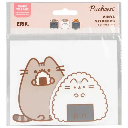 Pusheen Sushi Roll set of 2 vinyl stickers product photo