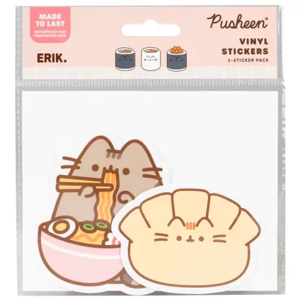 Pusheen Sushi Roll set of 2 vinyl stickers product photo