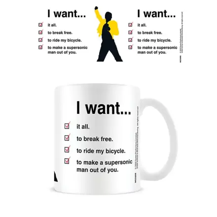 Queen I Want Checklist mug 315ml termékfotója