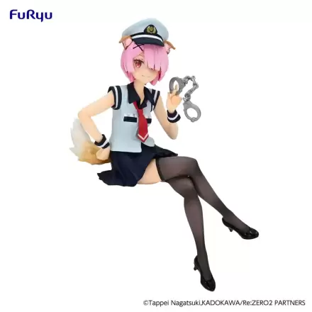 Re:Zero Starting Life in Another World Noodle Stopper PVC Statue Ram Police Officer Cap with Dog Ears 16 cm product photo