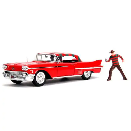 Nightmare on Elm Street Cadillac Series 62 1958 metal car + figure set product photo