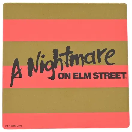 A Nightmare on Elm Street Freddy Stripes Ceramic Square Coaster product photo
