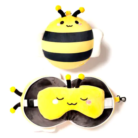 Relaxeazzz Adoramals Adorabugs Bee travel pillow and eye mask product photo