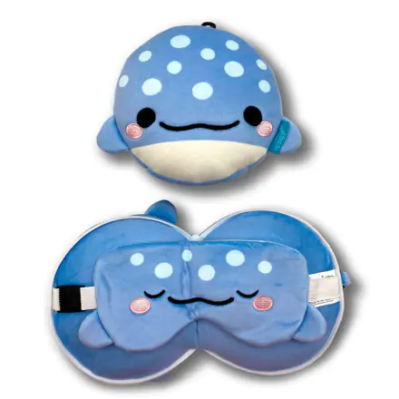 Relaxeazzz Adoramals Aoi the whale Shark travel pillow and eye mask product photo