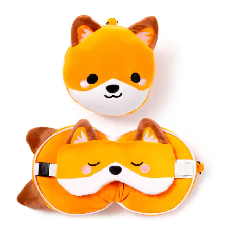 Relaxeazzz Adoramals Finnick Fox travel pillow and eye mask product photo