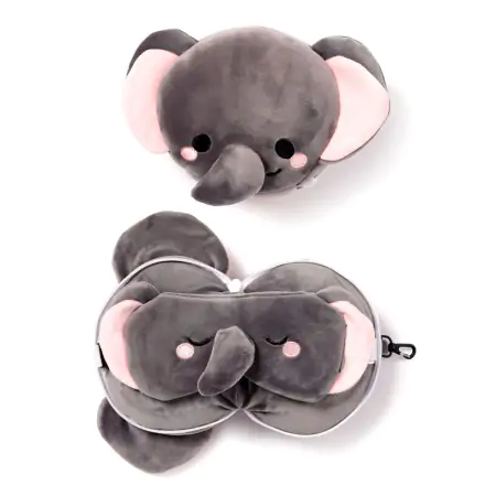 Relaxeazzz Adoramals Janu Elephant travel pillow and eye mask product photo
