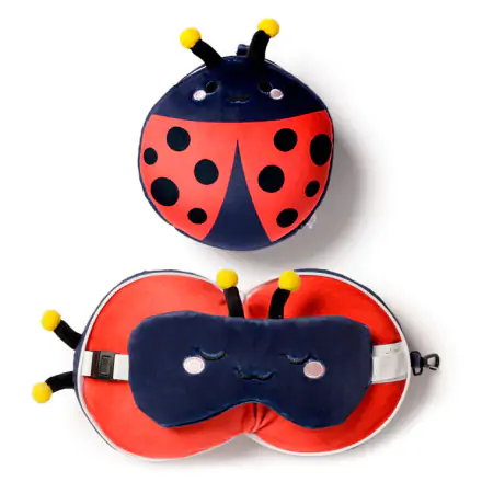 Relaxeazzz Adoramals Ladybug travel pillow and eye mask product photo