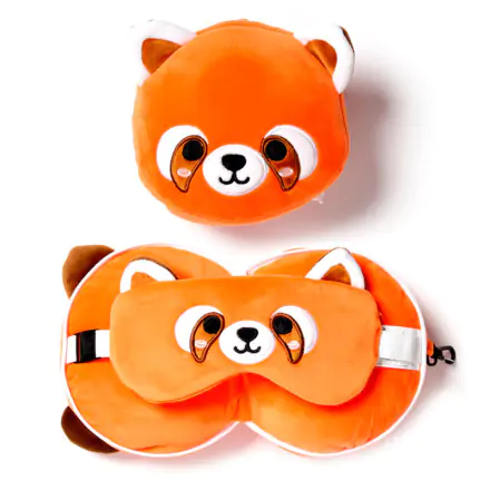 Relaxeazzz Adoramals Red Panda Bea travel pillow and eye mask product photo
