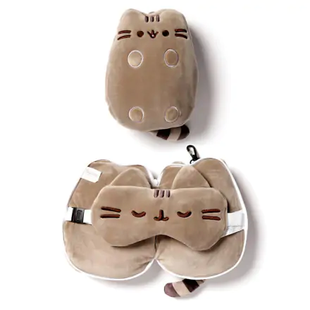 Relaxeazzz Pusheen cat travel pillow and eye mask product photo