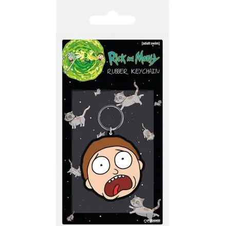 Rick & Morty Rubber Keychain Morty Terrified Face 6 cm product photo
