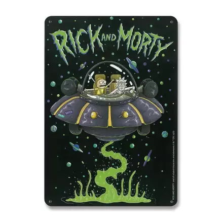 Rick & Morty Tin Sign Spaceship 15 x 21 cm termékfotója
