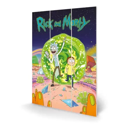 Rick and Morty Wooden Wall Art Portal 20 x 30 cm termékfotója