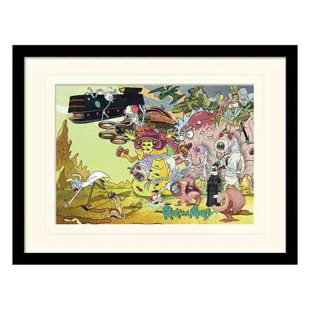 Rick and Morty Collector Print Framed Poster Creature Barrage (white background) termékfotója