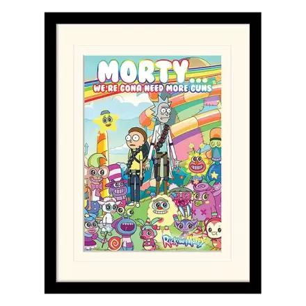 Rick and Morty Collector Print Framed Poster Cuteness Overload (white background) product photo