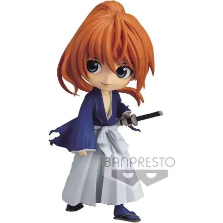 Rurouni Kenshin Q Posket Mini Figure Himura Battousai Ver. A 14 cm product photo