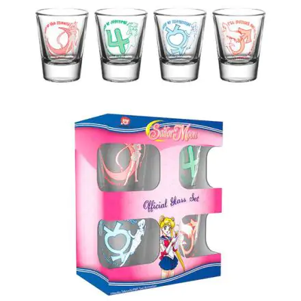 Sailor Moon pack 4 shot glasses product photo