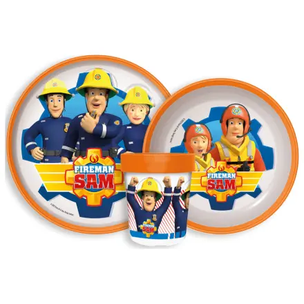 Fireman Sam Rescue Mission Non-slip Dinnerware Set, Micro Plastic Set product photo