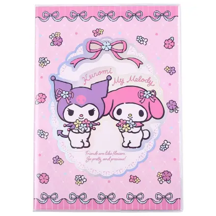 Sanrio Notebook Kuromi & My Melody Pastel Flower Holographic Checkered product photo