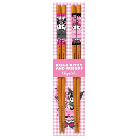 Sanrio Pink Black Party Series Chopsticks Hello Kitty Kimono product photo